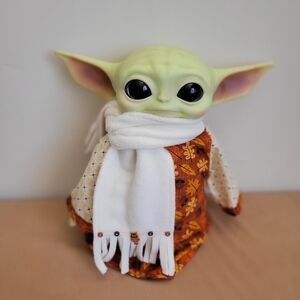 Autumn Owl‎ 2pc Fall Leaves Outfit/Scarf set for 11" Mattel Baby Grogu Yoda doll